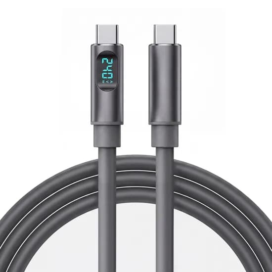 에이팔란스 LED 전력표시 PD 240W C to C 초고속 충전 데이터 케이블, 라이트 그레이, 1.8m, 2개