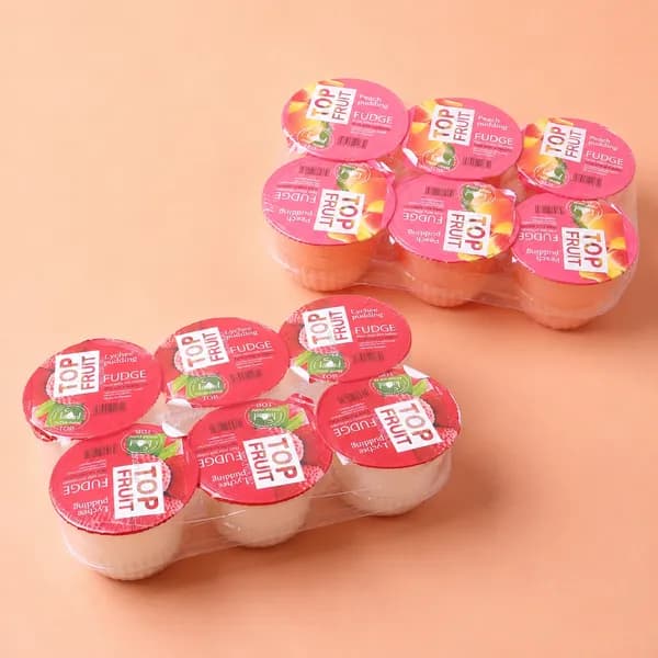 탑플룻 과일맛 푸딩 1380g 리치 6개 + 피치 6개 4개