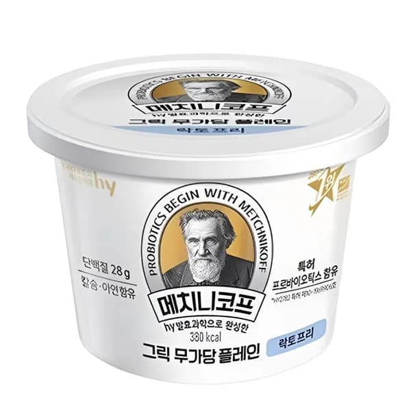 한국야쿠르트 메치니코프 그릭요거트 무가당 플레인 400g 3개