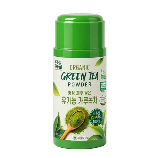 다농원 청정 제주담은 유기농 가루녹차 40g 2개