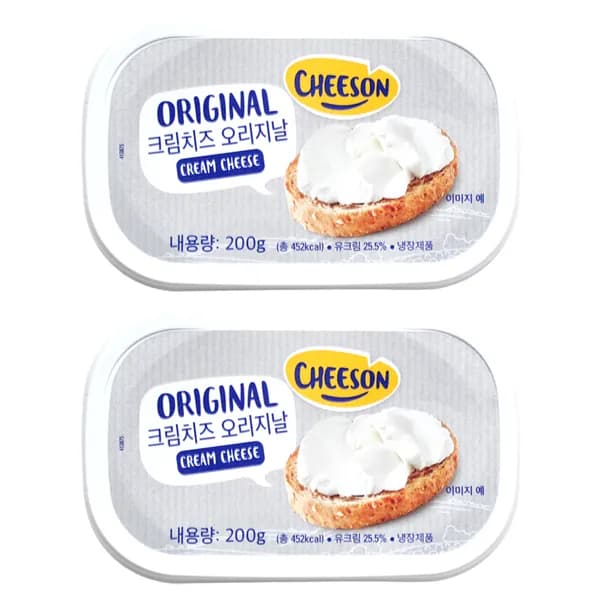 치즈온 오리지날 크림치즈 200g 2개