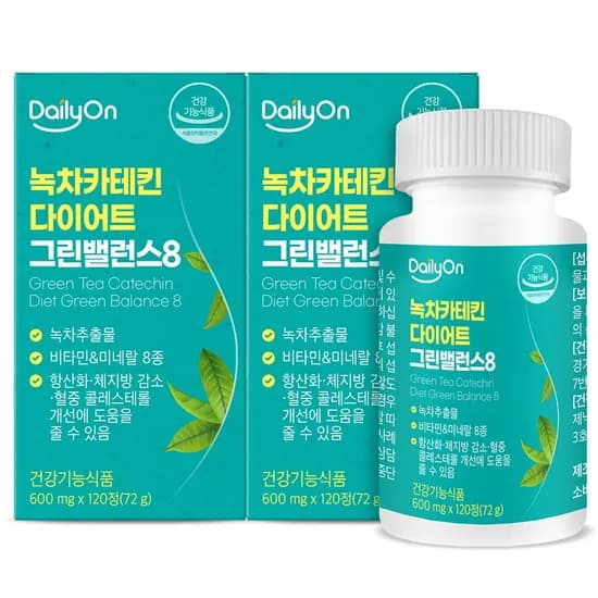 DailyOn 녹차 카테킨 다이어트 그린밸런스8 120정 2개