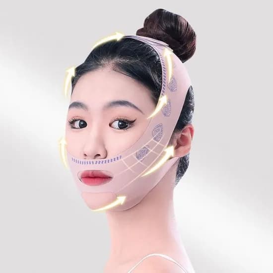 V라인 페이스 리프팅 밴드, 핑크, 1개