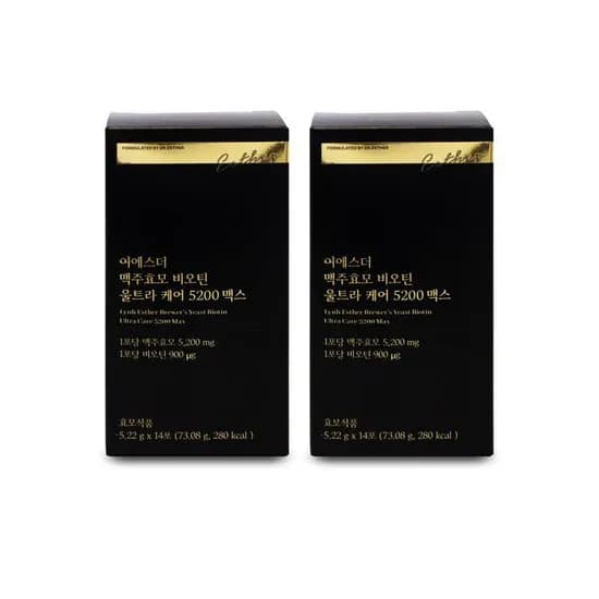 에스더포뮬러 여에스더 맥주효모 비오틴 울트라 케어 5200 맥스 5.22g 14포 2박스