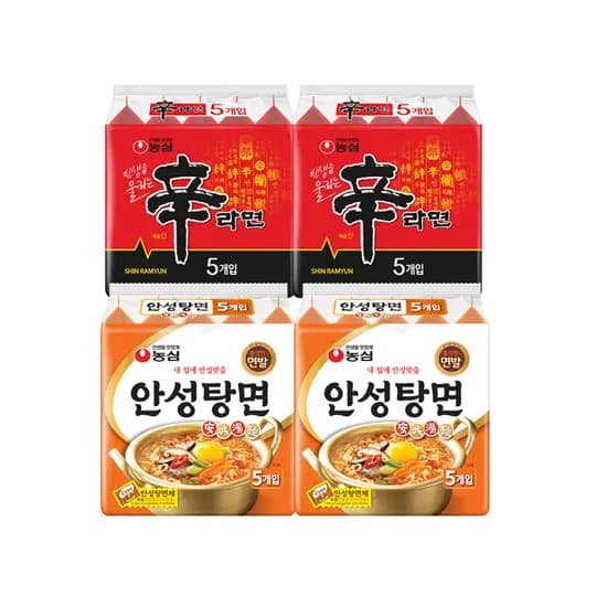 농심 신라면 10개 + 안성탕면 10개, 1세트