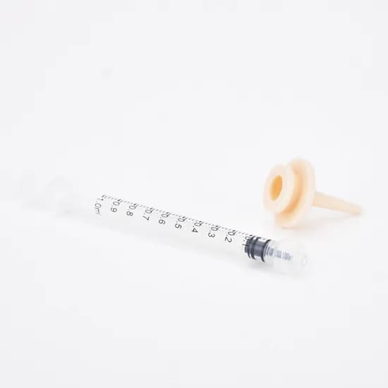 꼬망구 크레스티드 게코 실리콘 피딩 주사기, 투명, 1ml, 1개