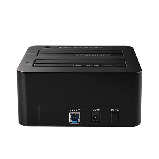 넥스트 USB 3.0 도킹스테이션 2베이 하드 복제 클론 백업 HDD SSD, 952DCU3, 블랙, 1개