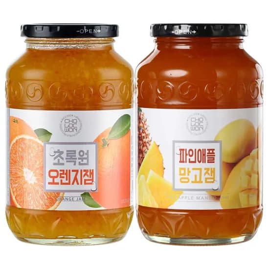 초록원 파인애플망고잼 1kg 외 오렌지잼 1kg