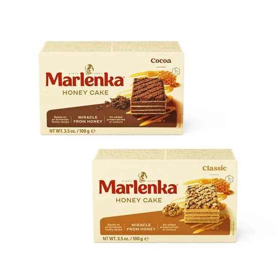 말렌카 허니 케이크 호두 클래식 100g 2개 + 코코아 100g 1개