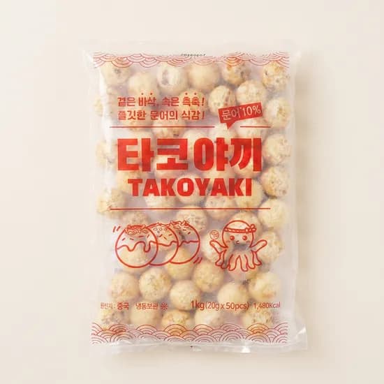 지엔씨 냉동 타코야끼 1kg 데리야끼소스 200g 하나가쓰오 60g 1개