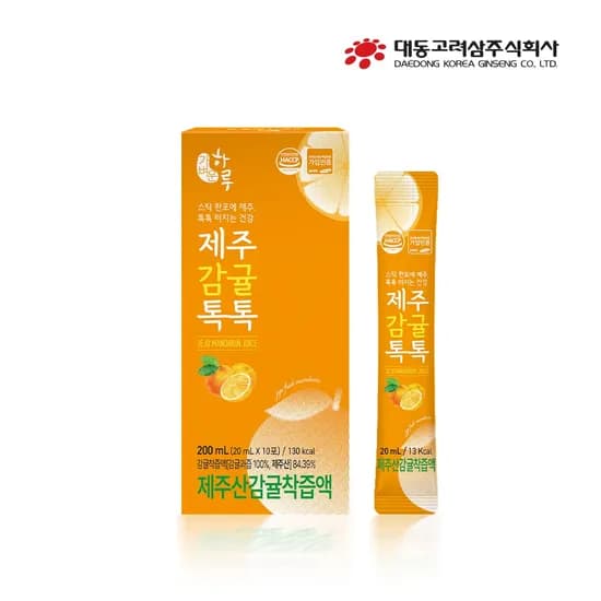 제주감귤톡톡 제주산 감귤착즙액 20ml 10개