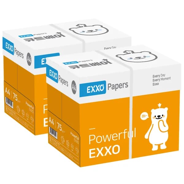 엑소 큐트베어 A4 복사용지 75g 5000매 2BOX 38,100원