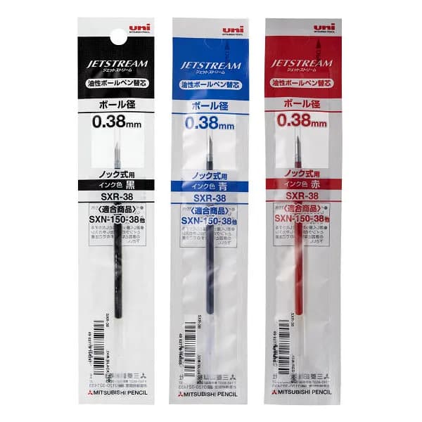 유니 제트스트림 볼펜 리필 503002 0.38mm 적색 1개