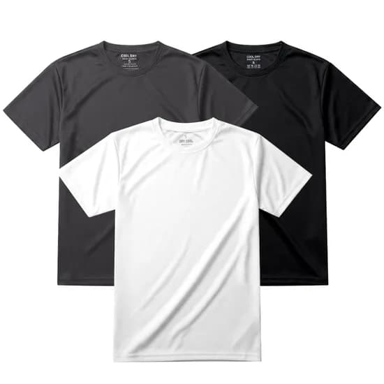 DRY COOL 반팔 티셔츠, 다크그레이, 2XL, 1장