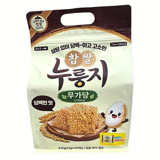 새마원 찹쌀누룽지 무가당 24g 18개 7,580원