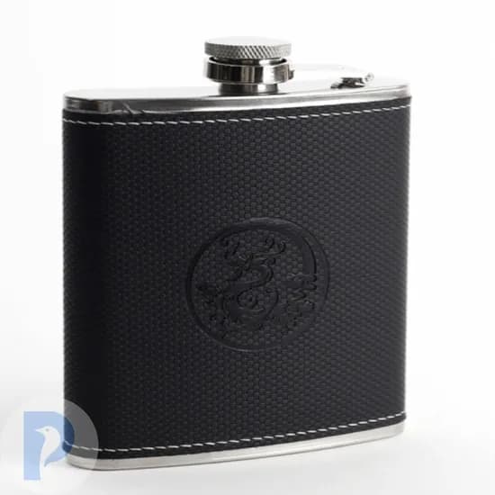 가죽 힙플라스크, 블랙, 200ml, 1개
