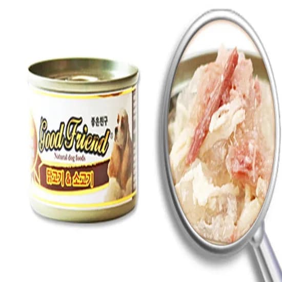 좋은친구 굿프랜드 강아지캔, 닭고기&소고기, 100g, 24개