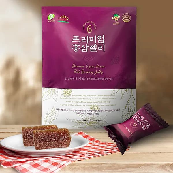 김포파주인삼농협 6년근 프리미엄 홍삼 젤리 270g 4개