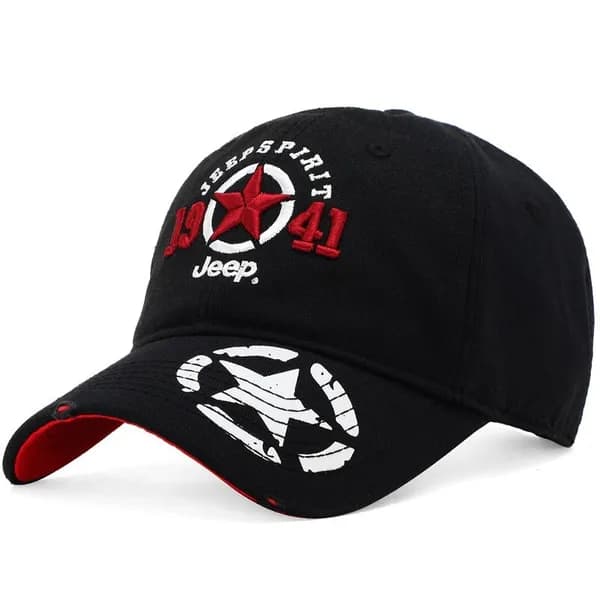 JEEP SPIRIT 스포츠 캐주얼 야구 모자 CA0014 블랙 머리둘레 56cm-61cm