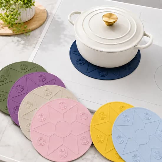 파크업 플레티넘 실리콘 인덕션 보호 매트 스카이블루 20cmx20cm 2개