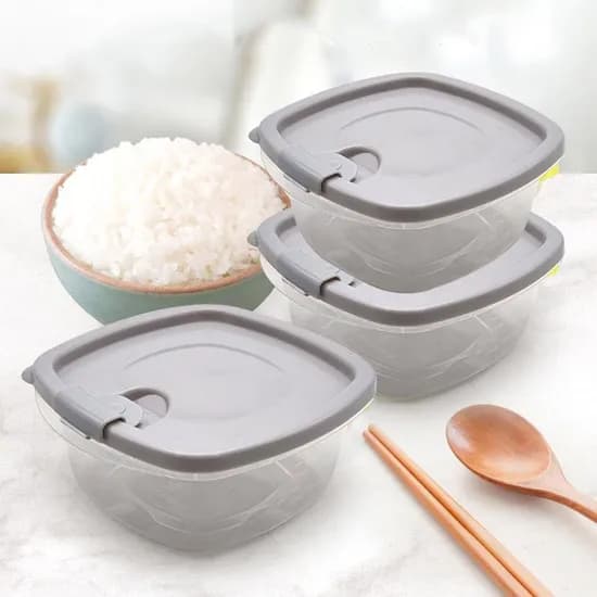 홈쿡 집밥팩 전자레인지용기 그레이 350ml 10개