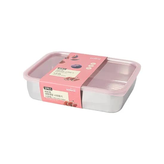 코멕스 바트형 냉장냉동 스텐용기 사각 반찬통 2.9L 1개 23,500원