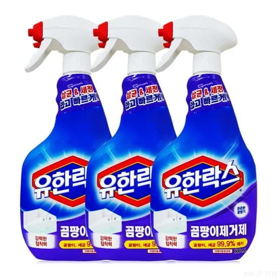 유한락스 곰팡이제거제 600ml 3개