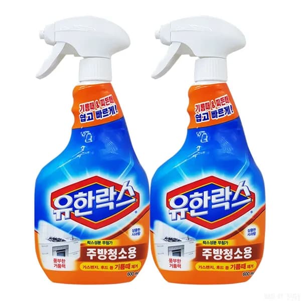 유한락스 주방청소용 600ml 2개
