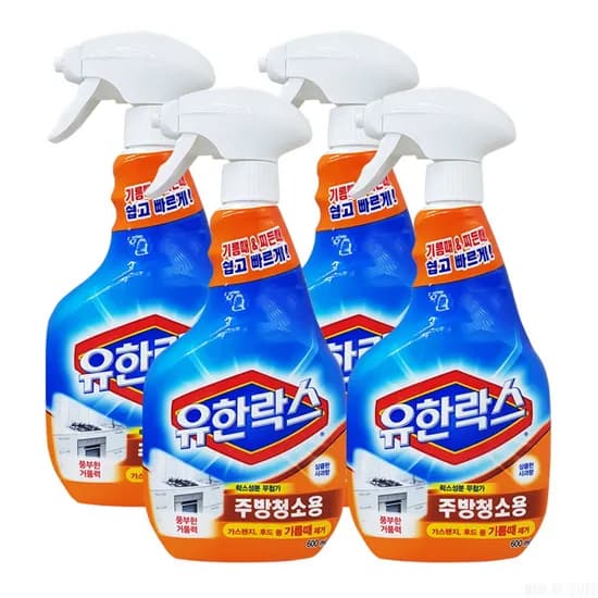 유한락스 주방청소용 600ml 4개