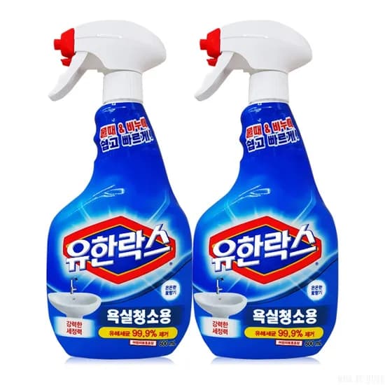 유한락스 욕실청소용 600ml 2개