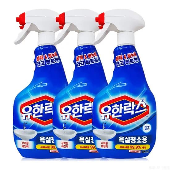 유한락스 욕실청소용, 600ml, 3개