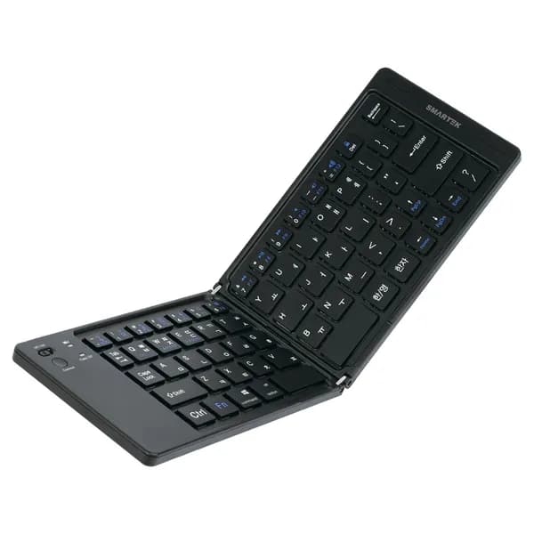 스마텍 휴대용 미니 무선 접이식 폴딩 블루투스 키보드 STBK-F2000 블랙