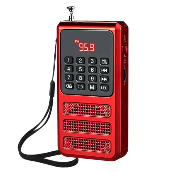 코비 블루투스 효도라디오 휴대용 FM 라디오 TF카드 클래식 레드 1개