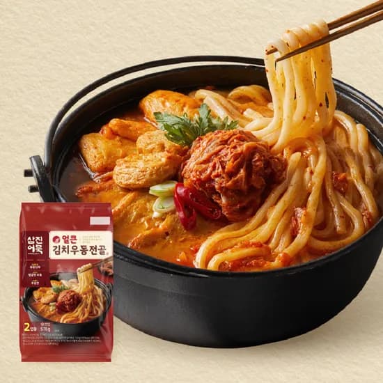삼진어묵 얼큰 김치우동전골 576g 2개
