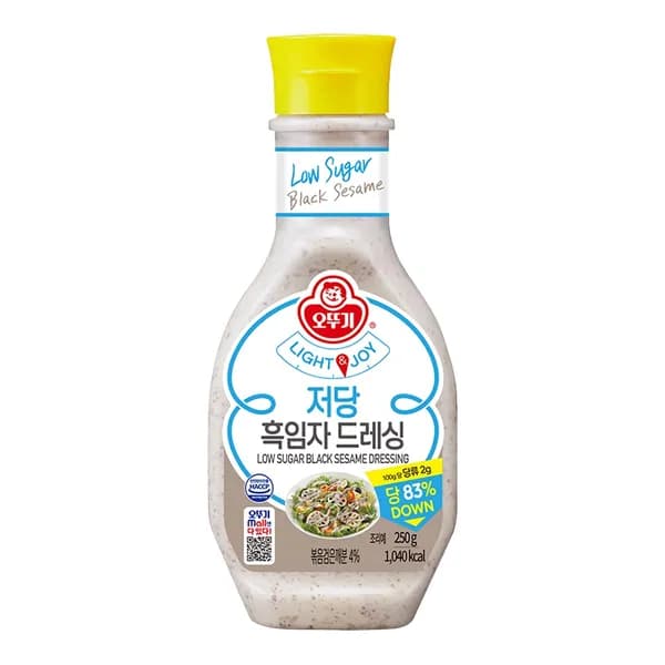 오뚜기 LIGHT&JOY 저당 흑임자 드레싱 250g 1개