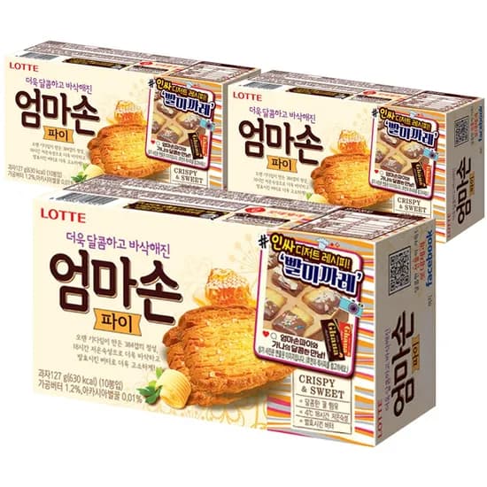 롯데웰푸드 엄마 손파이 127g 3개
