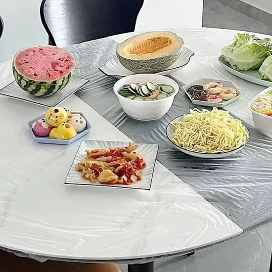 비닐 식탁커버 일회용 식탁보, 투명, 120x160cm, 10매, 1세트