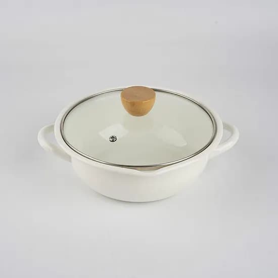 법랑 인덕션 전골냄비 21cm 크림 1개