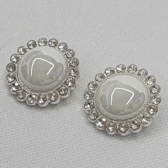 진주 단추 21mm 보석단추 예쁜 단추 코트 단추, 기본, 1개