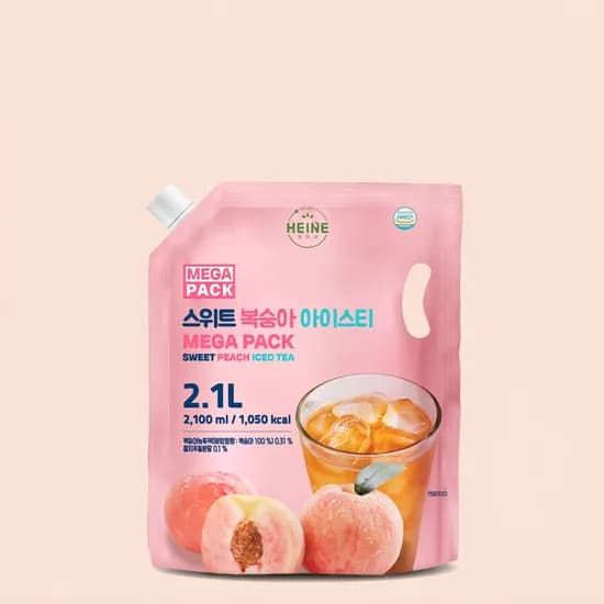 하이네 메가팩 복숭아 아이스티 2.1L 3개