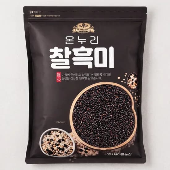 온누리잡곡 국내산 찰흑미 3kg 1봉