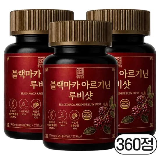 영양별곡 블랙마카 아르기닌 루비샷 120정 3개