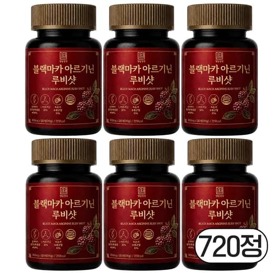 영양별곡 블랙마카 아르기닌 루비샷 120정 6개