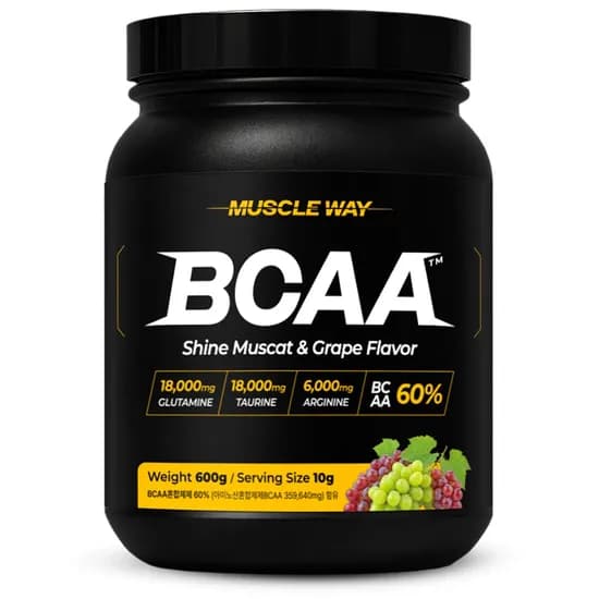 머슬웨이 BCAA 글루타민 타우린 아미노산 포도맛 600g 1개