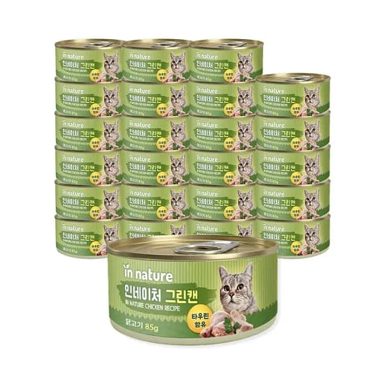인네이처 그린캔 고양이 간식캔, 닭고기, 85g, 24개입, 1개