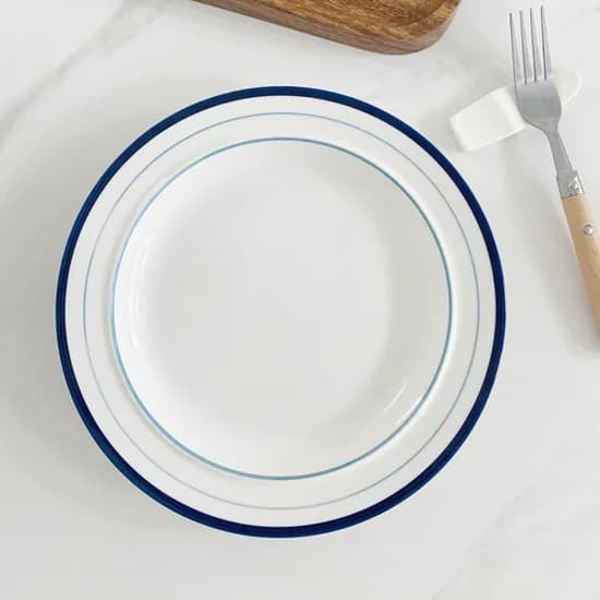 담다온남 원형 파스타 플레이팅 접시, 블루, 23cm, 1개