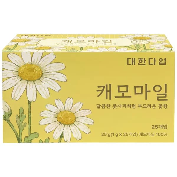 대한다업 캐모마일 티백 꽃차 1g 25개 4,300원