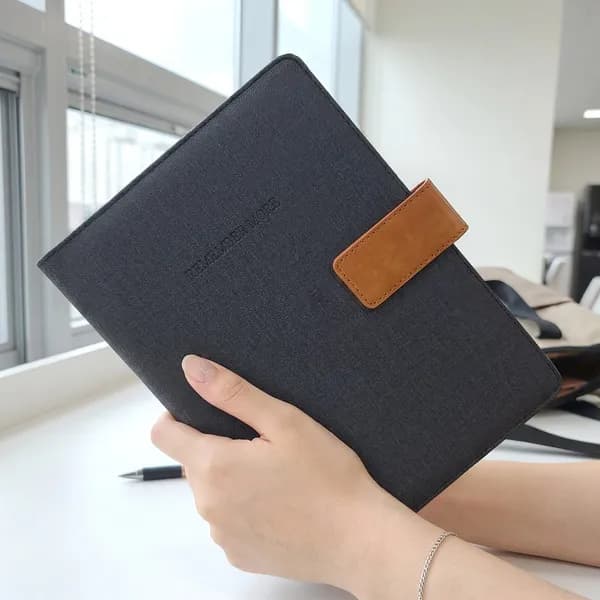 VIOPAPA 패브릭 텍스처 가죽 업무용 다이어리 블랙 A5 1개 18,900원