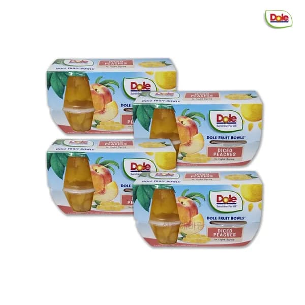Dole 돌 다이스 복숭아 컵과일 113g 16개