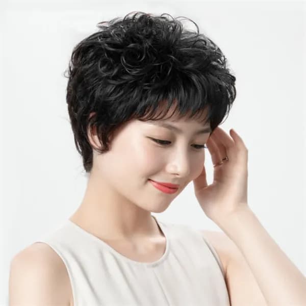 SD 인모 정수리부분가발 웨이브 1개